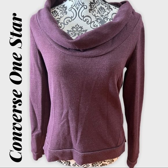 Converse ONE STAR Cowl Neck Top - Picture 1 of 8